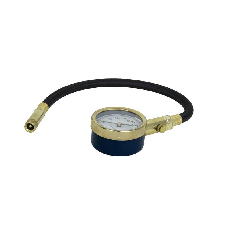 Accu-Gage Tire Pressure Gauge 11 in. Flex Air Hose Straight Foot Air Chuck 100 PSI - H100X