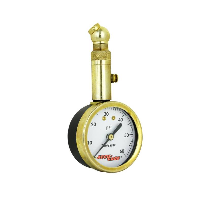 Accu-Gage Dial Tire Pressure Gauge, Swivel Angle Air Chuck, 0-60 PSI - S60XA