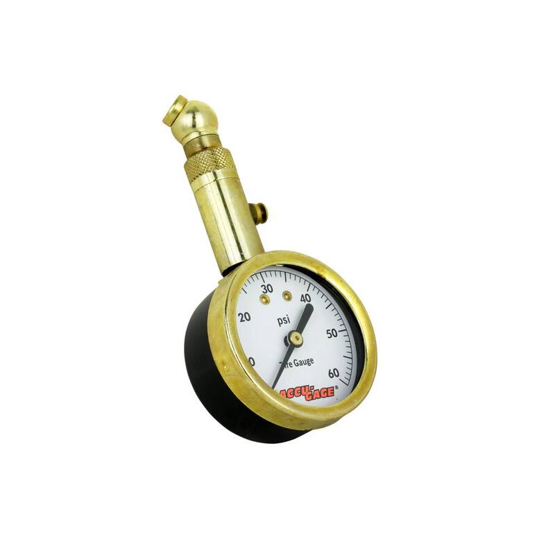 Accu-Gage Dial Tire Pressure Gauge, Swivel Angle Air Chuck, 0-60 PSI - S60XA