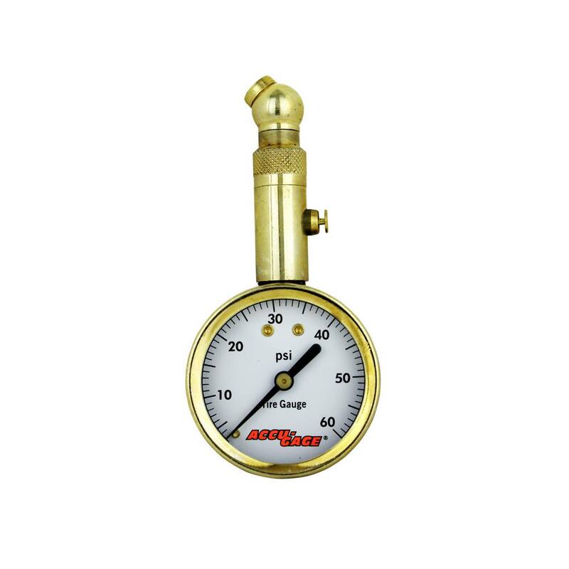 Accu-Gage Dial Tire Pressure Gauge, Swivel Angle Air Chuck, 0-60 PSI - S60XA