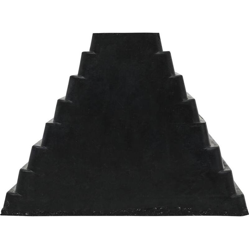 Buyers Products Company Heavy-Duty Rubber Wheel Chock with Chain Eye 10 in. x 8 in. x 6 in. - WC1086