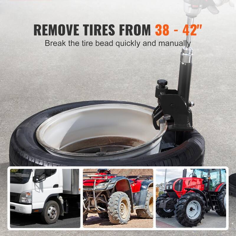 SKYSHALO Manual Tire Bead Breaker, 38 in. - 42 in. Tires Changer Tool, Heavy-duty Bead Breaking, Easy-Operated Tire Repair Tool - JQSTQPSJCGLGR13SAV0-0716