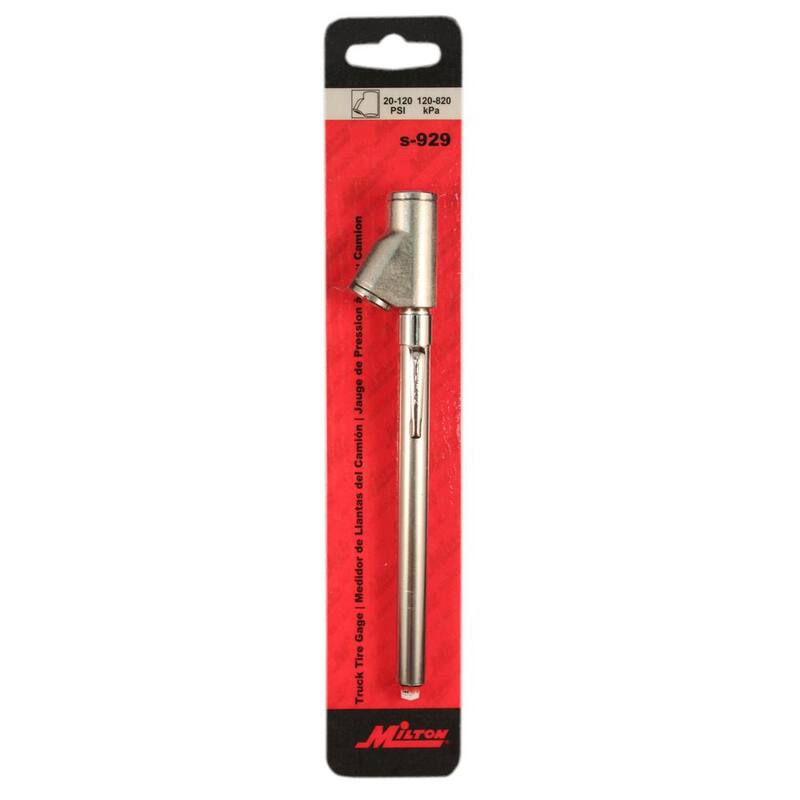 Milton Dual Head Straight Foot Tire Gauge - S-929