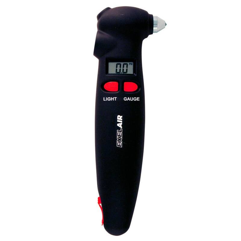 EXELAIR 4 in 1 Emergency Tool Tire Gauge - EX999004