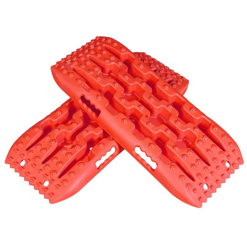 Big Red 27 in. Off-Road Traction Boards, Recovery Tracks, and Traction Mat Set: Ideal for Snow, Mud and Sand Rescue, Red - ATW2912R