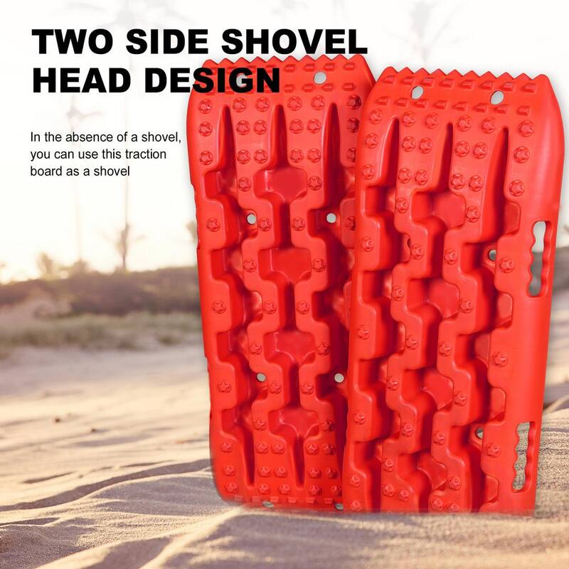 Big Red 27 in. Off-Road Traction Boards, Recovery Tracks, and Traction Mat Set: Ideal for Snow, Mud and Sand Rescue, Red - ATW2912R