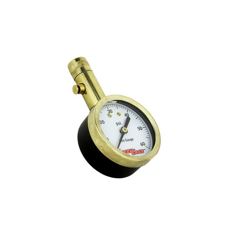 Accu-Gage Tire Pressure Gauge 11 in. Braided Air Hose Straight Air Chuck 60 PSI - S60X