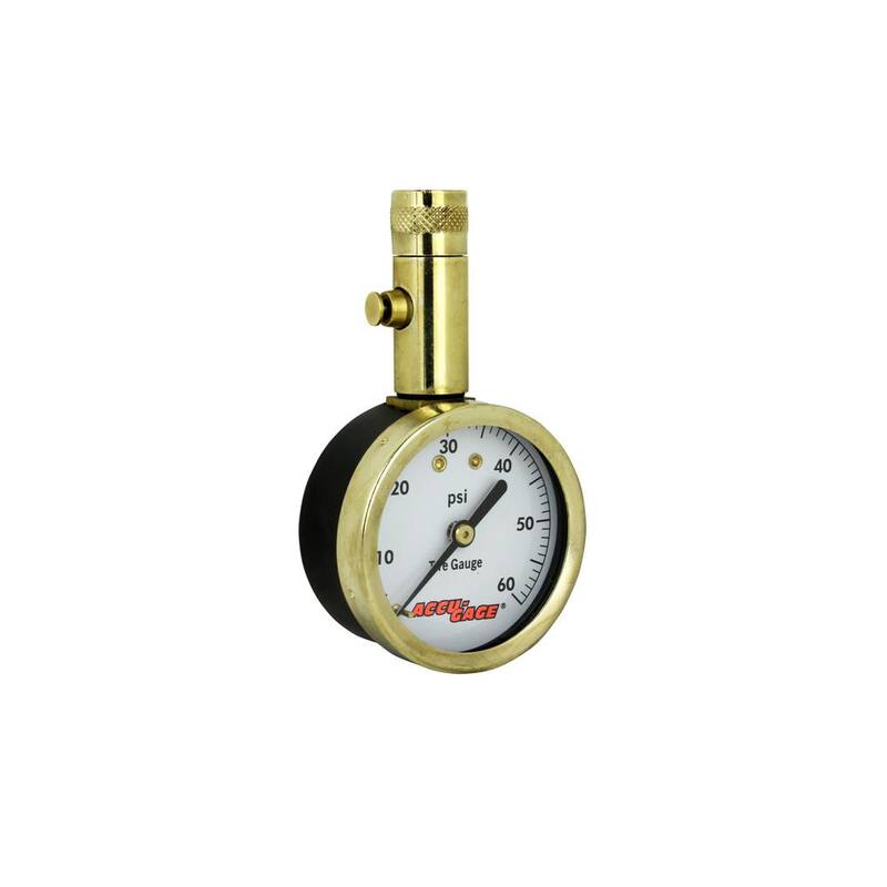 Accu-Gage Tire Pressure Gauge 11 in. Braided Air Hose Straight Air Chuck 60 PSI - S60X
