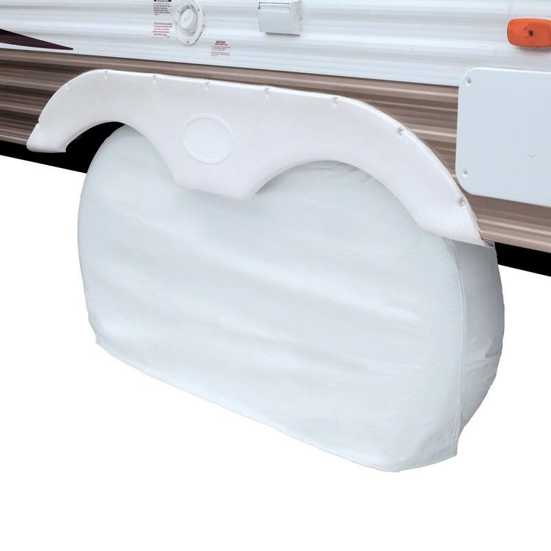 Classic Accessories OverDrive RV 74 in. L x 8 in. W x 34 in. H Dual Axle Wheel Cover - 80-211-052801-00