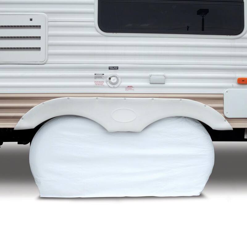Classic Accessories OverDrive RV 74 in. L x 8 in. W x 34 in. H Dual Axle Wheel Cover - 80-211-052801-00