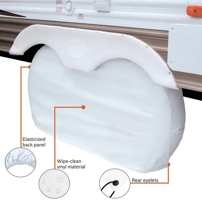 Classic Accessories OverDrive RV 74 in. L x 8 in. W x 34 in. H Dual Axle Wheel Cover - 80-211-052801-00