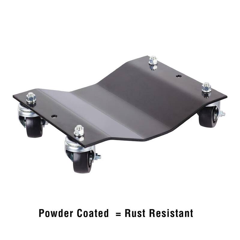 Unbranded Premium Wheel Dollies - Set of 2 Solid Steel Tire Skates with 3 in. Swivel Casters - 1500 lbs. Capacity (Black) - 121168YRZ