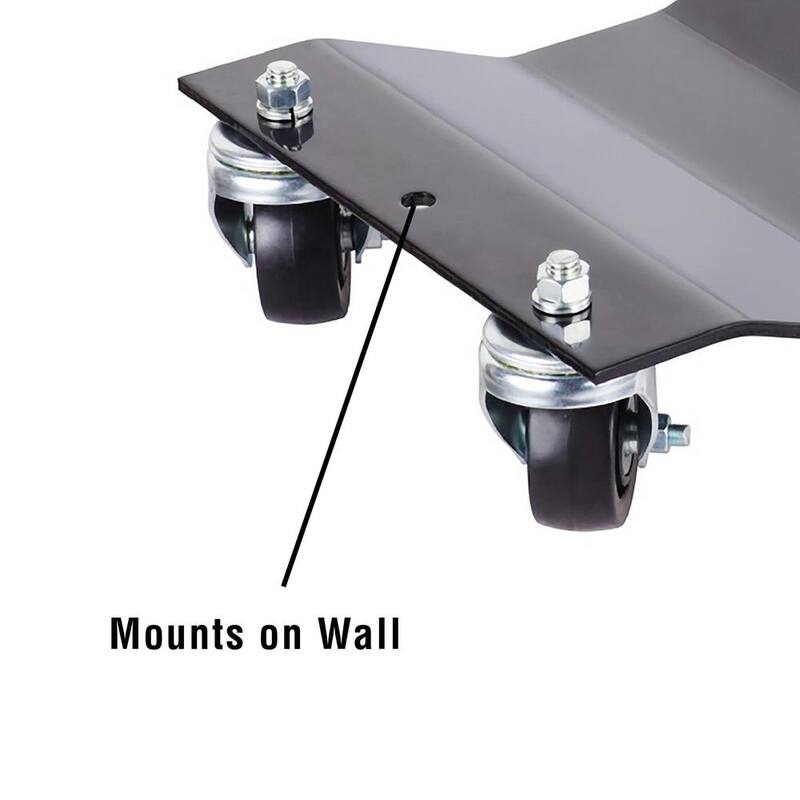 Unbranded Premium Wheel Dollies - Set of 2 Solid Steel Tire Skates with 3 in. Swivel Casters - 1500 lbs. Capacity (Black) - 121168YRZ