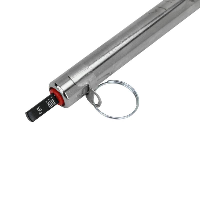 Milton Industries, Inc. 80 kPa-1100 kPa/0.8 Bar-11 Bar Calibratable Tire Pressure Service Gauge with Bent Extended Dual Head Straight Foot Chuck - s-986CBNTKB