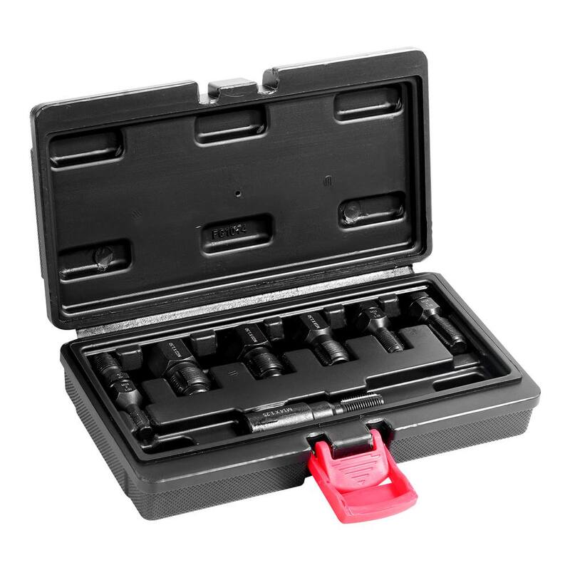 VEVOR 7-Piece Thread Chaser Set, Metric Thread Restorer Tool M10 M12 M14 M18 M20 M22, Rethreading Tool Kit with Storage Case - LWCXTZGZ7PCSPRU06V0