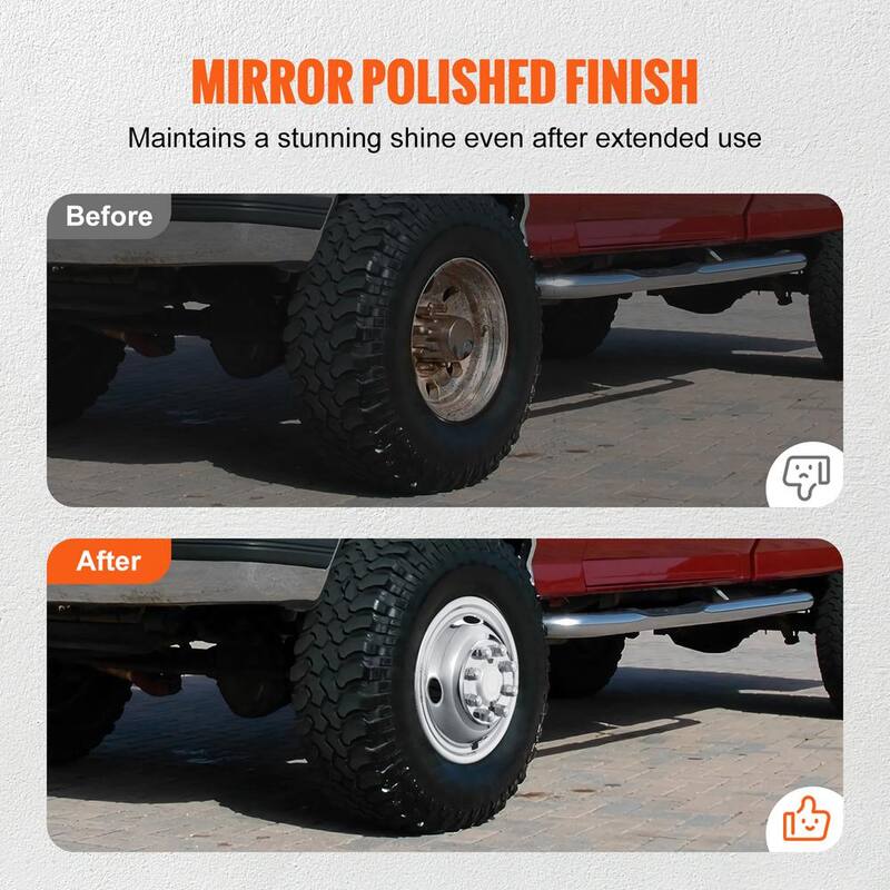 VEVOR 16-inch Wheel Simulators, 304 Stainless Steel Wheel Simulator Kit with Mirror Polished Finish, Ford F350 (1974-1998) - CLMNQ16YC4PCQWZ22V0-0816