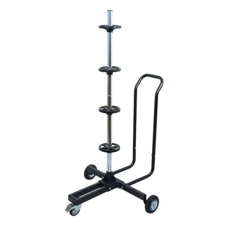 GarageMate Tire Stand Dolly with Handle and Wheels 220 lbs. Capacity (Fits 13 in.-18 in. Rims) - 5372