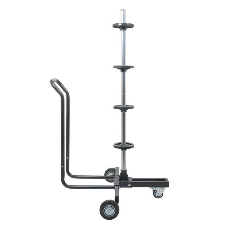GarageMate Tire Stand Dolly with Handle and Wheels 220 lbs. Capacity (Fits 13 in.-18 in. Rims) - 5372