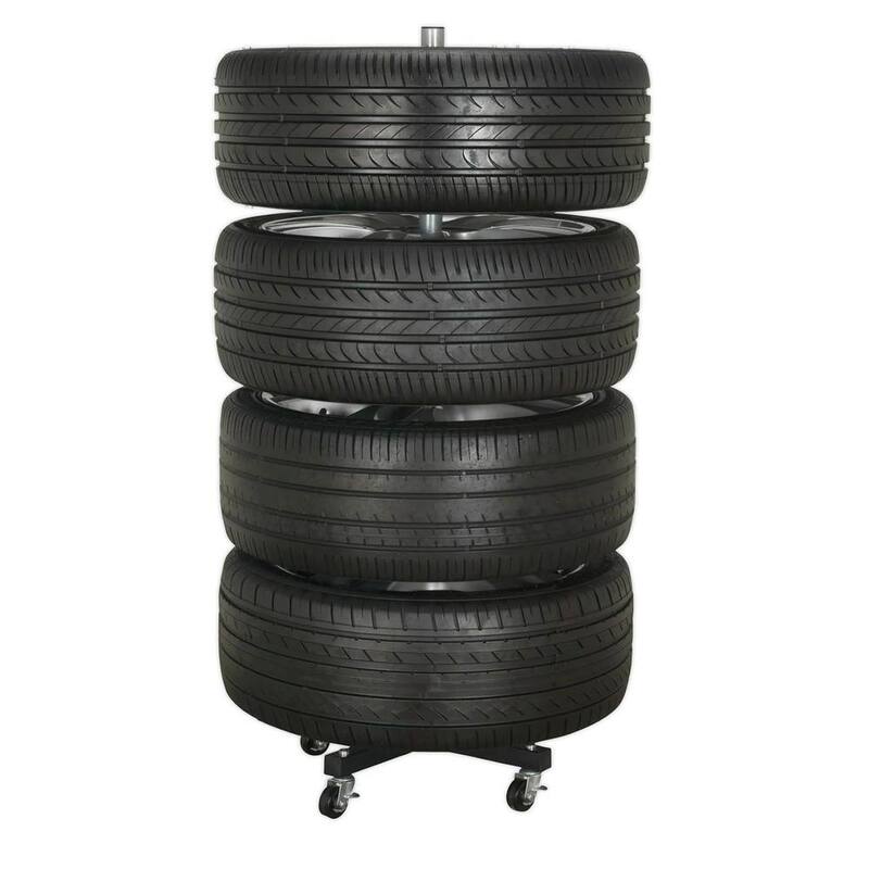 GarageMate Tire Stand with Wheels 220 lbs. Capacity (Fits 13 in.-17 in. Rims) - 5371