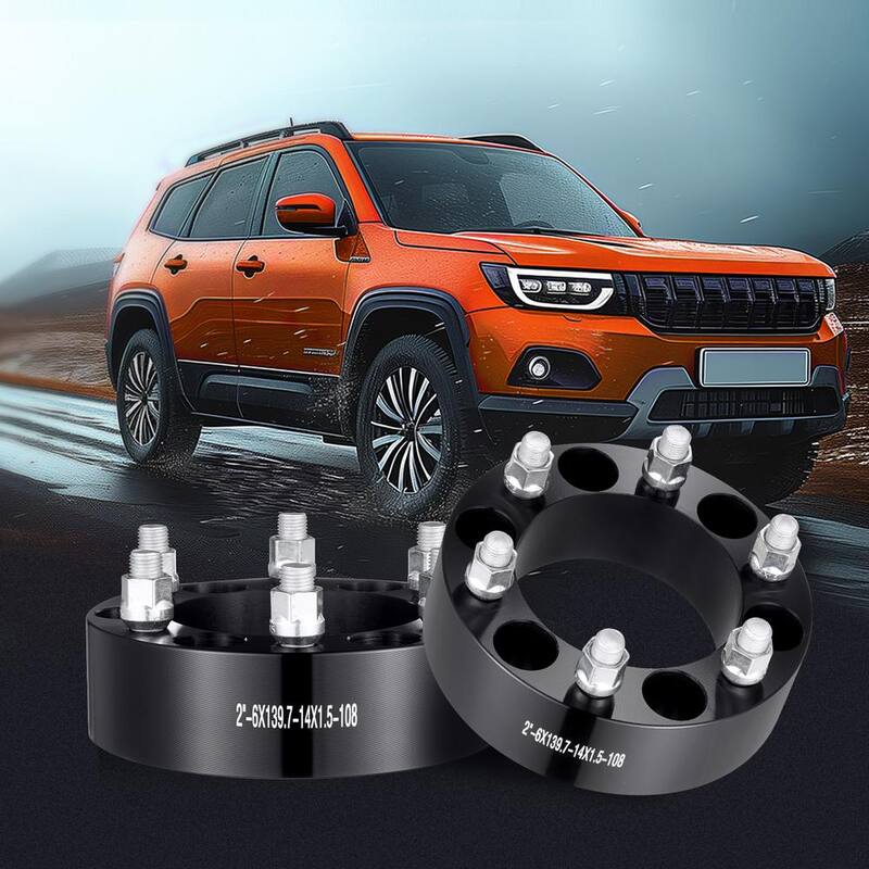 VEVOR 2 in. 5 in. x 4.5 in. Wheel Spacers Wheel Adapters 5 Lug Forged Spacer 4 pcs Black - LSSFLP2YC5X4RGBBFV0