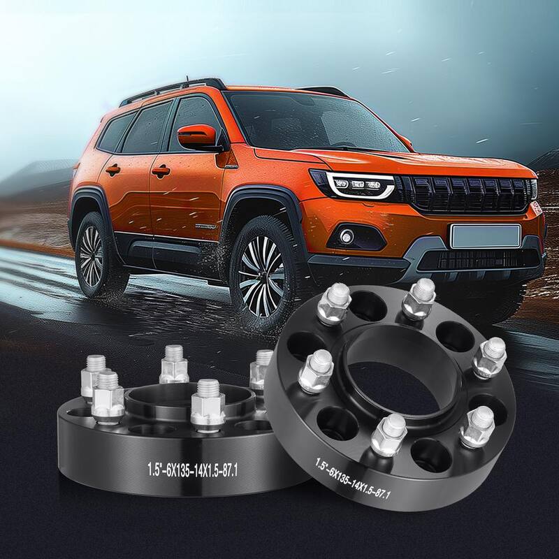 VEVOR Wheel Spacers, Wheel Adapters, 6 Lug Forged Spacer, Fit for Ford F150, Expedition, Lobo, Navigator, 4 PCS Black - LSSFLP15YC6X1GP2WV0