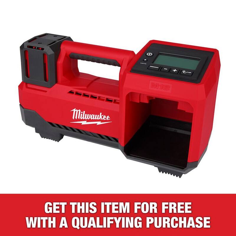 Milwaukee M18 18-Volt Lithium-Ion Cordless Electric Portable Inflator (Tool-Only) - 2848-20