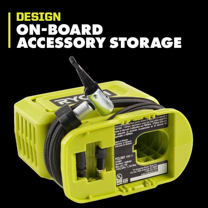 RYOBI ONE+ 18V Cordless High Pressure Inflator (Tool Only) - PCL001B