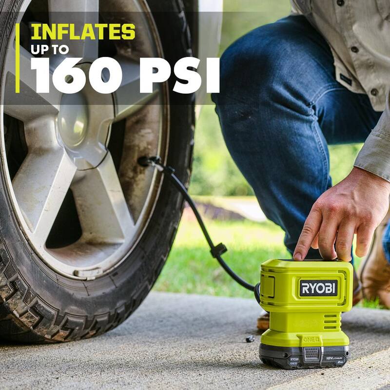 RYOBI ONE+ 18V Cordless High Pressure Inflator (Tool Only) - PCL001B