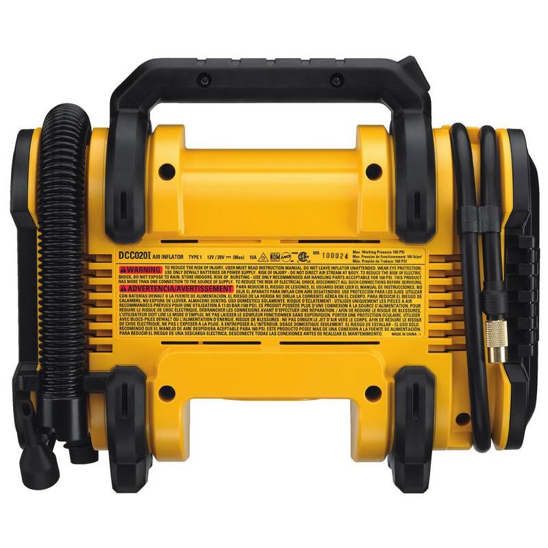 DEWALT 20V MAX Cordless Electric Portable Inflator (Tool Only) - DCC020IB