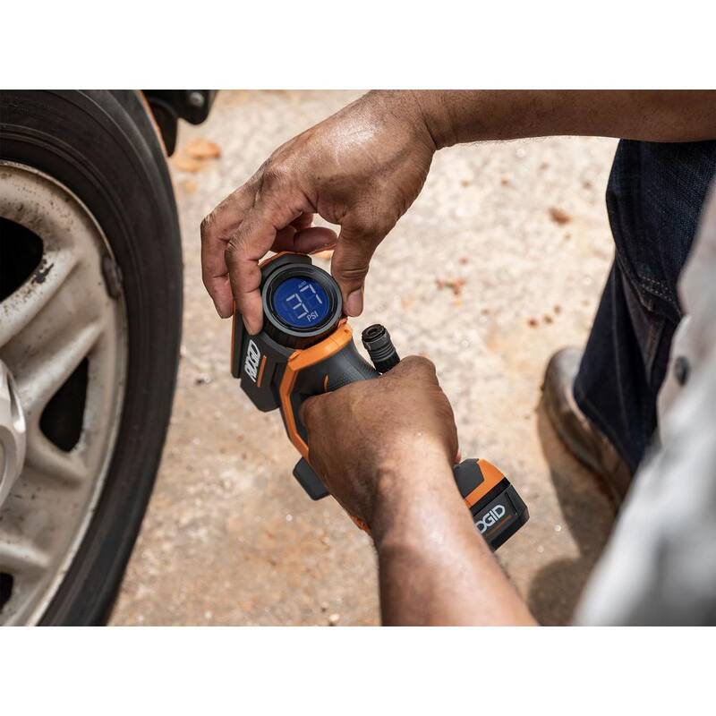 RIDGID 18V Cordless Portable Inflator (Tool Only) - R87044