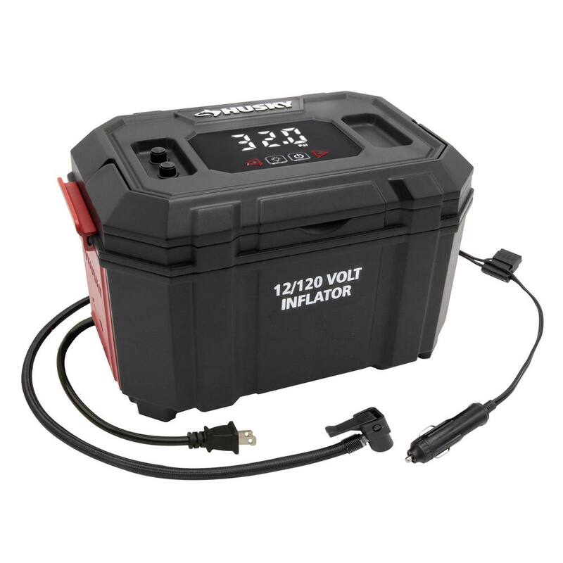 Husky 12-Volt/120-Volt Home & Auto Tire Inflator - H12120N