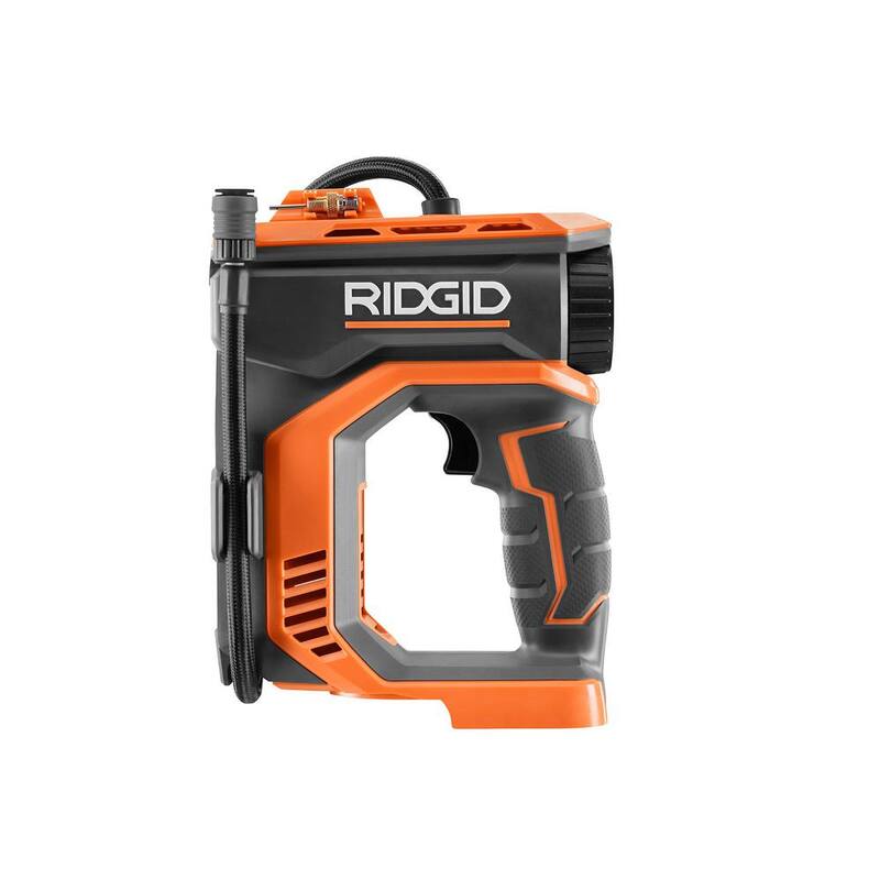 RIDGID 18V Cordless Portable Inflator with 2.0 Ah MAX Output Battery - R87044-AC840020