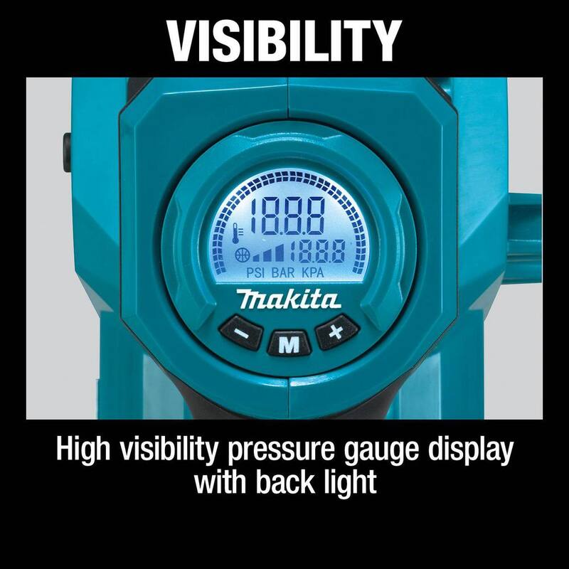 Makita 18V LXT Lithium-Ion Cordless Electric High-Pressure Portable Inflator (Tool Only) - DMP181ZX