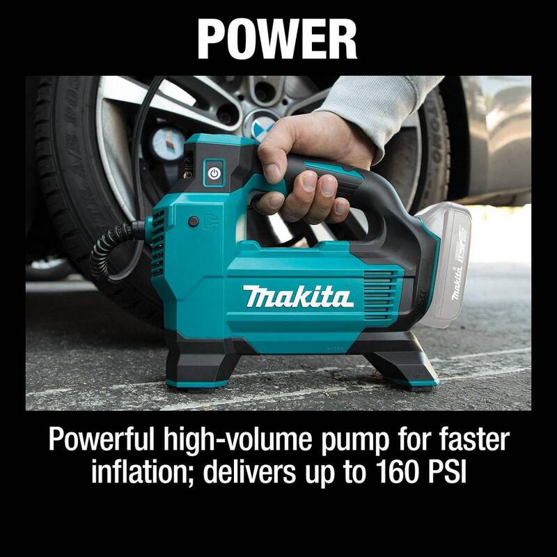 Makita 18V LXT Lithium-Ion Cordless Electric High-Pressure Portable Inflator (Tool Only) - DMP181ZX