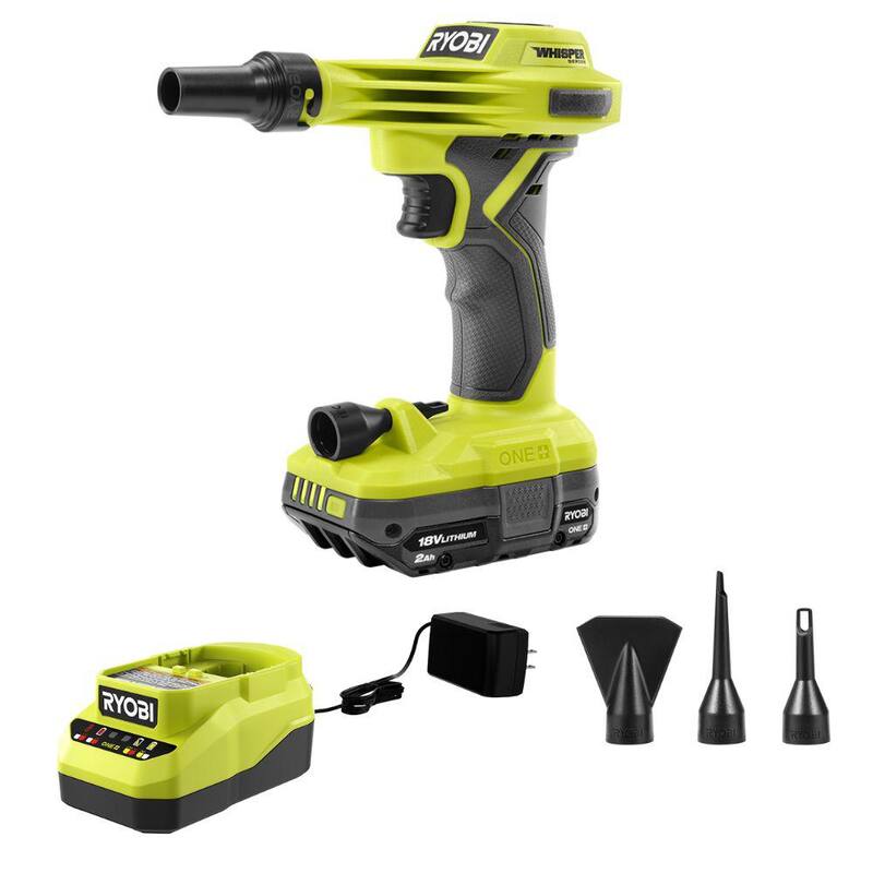 RYOBI ONE+ 18V High Volume Inflator Kit with 2.0Ah Battery and Charger - PCL016K1