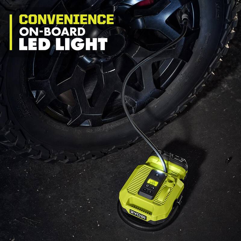 RYOBI ONE+ 18V Dual Function Inflator Kit with 2.0Ah Battery and Charger - PCL031K1