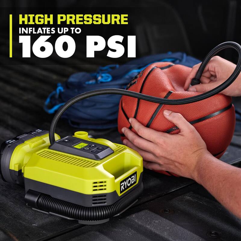 RYOBI ONE+ 18V Dual Function Inflator Kit with 2.0Ah Battery and Charger - PCL031K1
