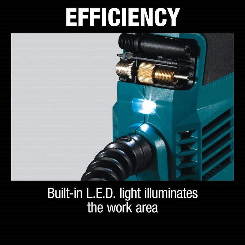 Makita 18V LXT Lithium-Ion Cordless Electric Portable Inflator Kit (1.5Ah) - DMP180SYX