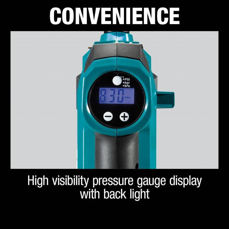 Makita 18V LXT Lithium-Ion Cordless Electric Portable Inflator Kit (1.5Ah) - DMP180SYX