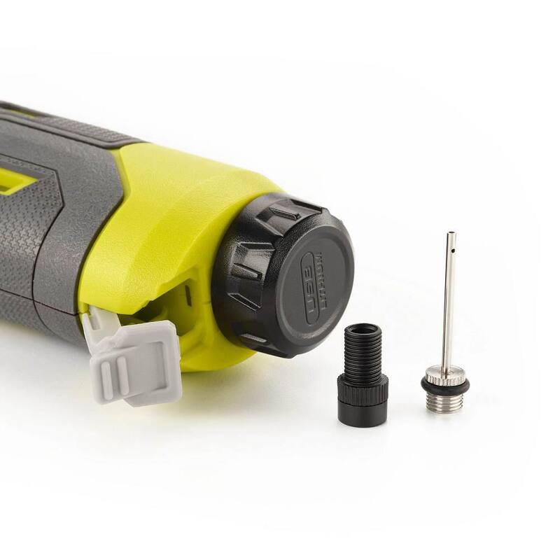 RYOBI USB Lithium High Pressure Inflator Kit with 2.0Ah USB Lithium Battery - FVIF51K-FVB02