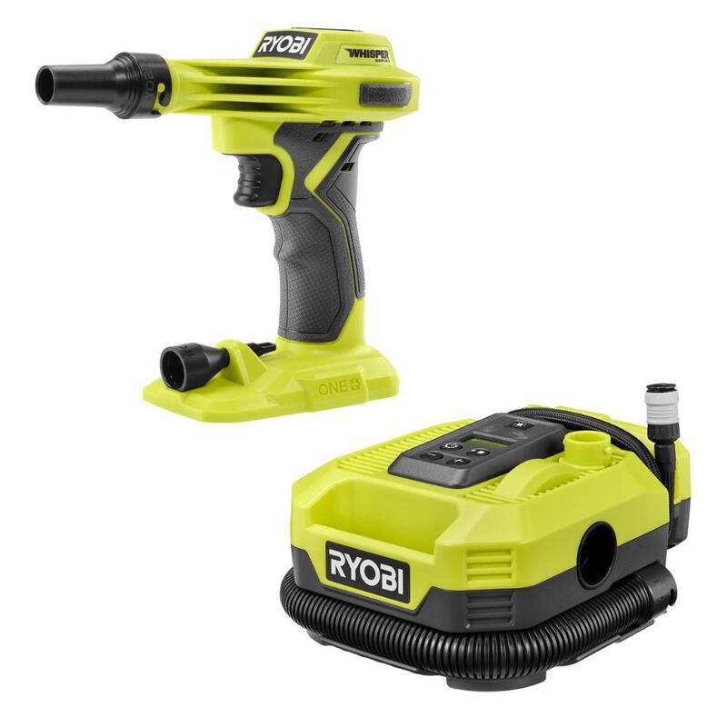 RYOBI ONE+ 18V Cordless High Volume Inflator with Dual Function Inflator (Tools Only) - PCL016B-PCL031B