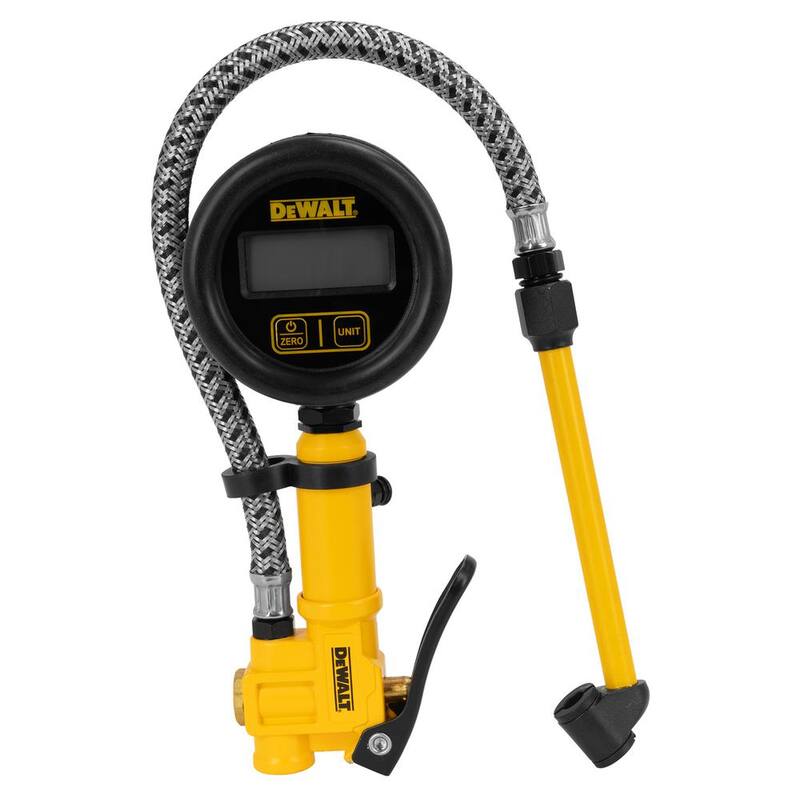 DEWALT 2.5 in. Digital Inflator with 15 in. Steel Braided Hose - DXCM024-0438