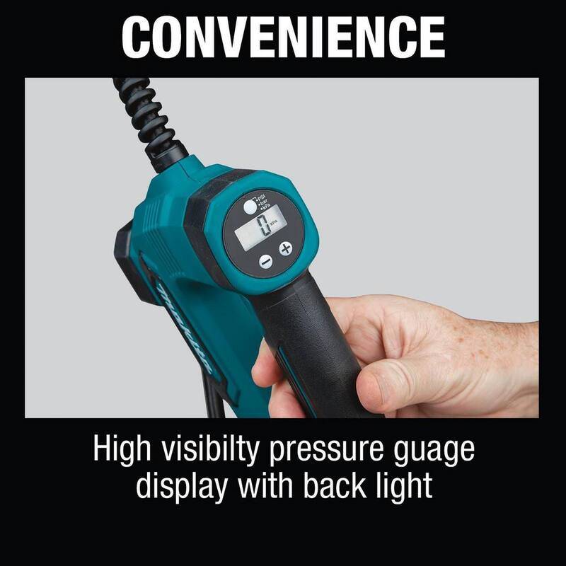 Makita 12V MAX CXT Lithium-Ion Cordless Electric Portable Inflator (Tool-Only) - MP100DZ