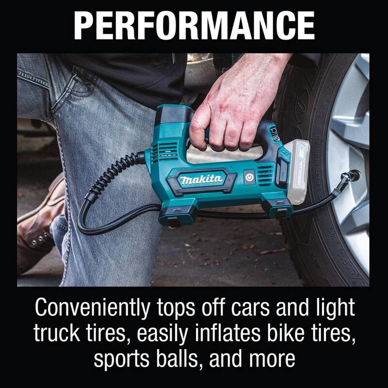 Makita 12V MAX CXT Lithium-Ion Cordless Electric Portable Inflator (Tool-Only) - MP100DZ