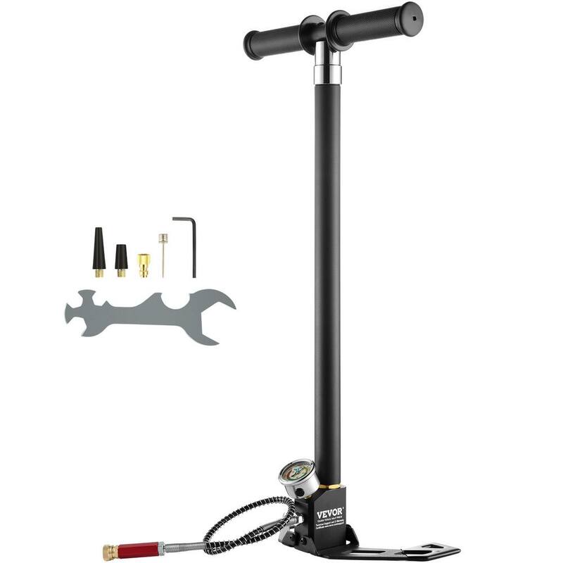 VEVOR PCP Hand Pump 4 Stage 30Mpa 4500 PSI High Pressure PCP Air Rifile Filling Stirrup Pump for Airguns Scuba Tank - SDQQCQB4000PSVH1RV0