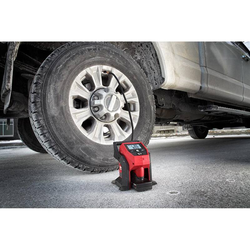 Milwaukee M12 12-Volt Lithium-Ion Cordless Electric Portable Inflator with Compact Battery Pack 2.0Ah and Charger Starter Kit - 2475-20-48-59-2420