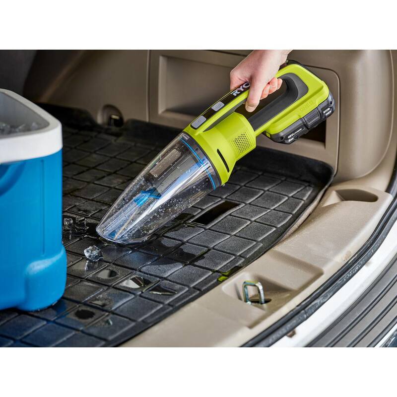 RYOBI ONE+ 18V Cordless High Volume Inflator with Wet/Dry Hand Vacuum (Tools Only) - PCL016B​-PCL702B