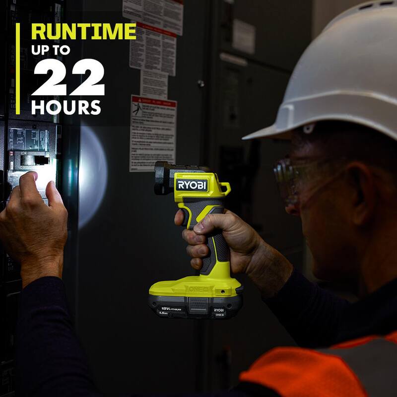 RYOBI ONE+ High Pressure Inflator Kit with 2.0 Ah Battery, Charger, and Cordless LED Light - PCL001K1-PCL660B