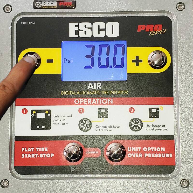 ESCO Automatic Tire Inflator Aluminum Wall Mounted with Digital/LCD Gauge - 10965