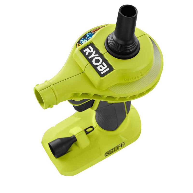 RYOBI ONE+ 18V High Volume Inflator Kit with 2.0 Ah Battery, Charger, and Cordless LED Light - PCL016K1​​​-PCL660B
